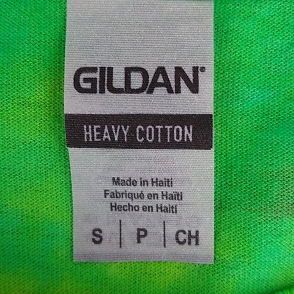 New Gildan Purple, Yellow,Green,Orange Tie-Dye T-Shirt - Picture 5 of 5